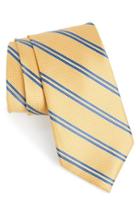 Men's Nordstrom Men's Shop Stripe Silk Tie, Size - Yellow