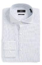 Men's Boss Jason Slim Fit Check Dress Shirt .5 - Blue/green