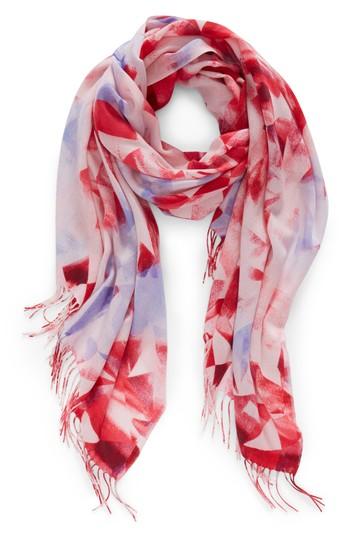 Women's Nordstrom Tissue Print Wool & Cashmere Wrap Scarf