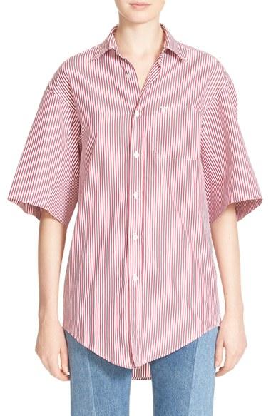 Women's Vetements Stripe Cotton Shirt