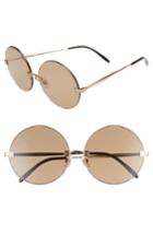 Women's Wildfox Starlight 62mm Oversize Round Sunglasses - Antique Gold/ Brown Solid