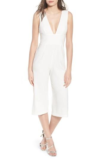 Women's 4si3nna Crop Jumpsuit - White