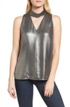 Women's Trouve Choker Collar V-neck Tank - Metallic