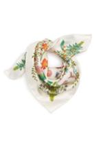 Men's Gucci Nuovoflora Silk Pocket Square, Size - White
