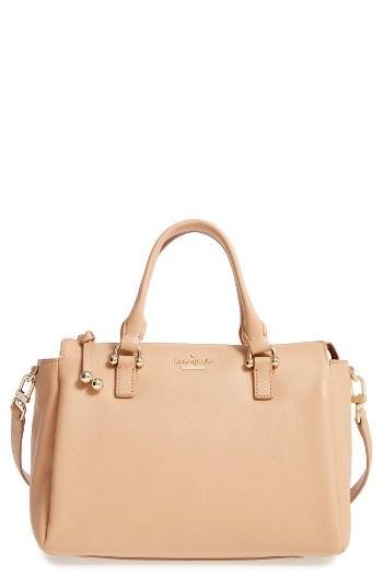 Kate Spade New York Lombard Street - Bradie Leather Satchel - Beige