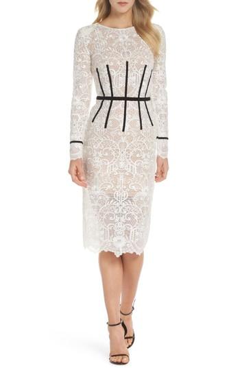 Women's Bronx And Banco Venice Derby Lace Pencil Dress Us / 6 Au - White