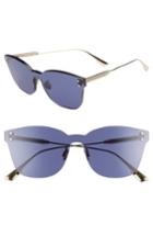 Women's Christian Dior Quake2 135mm Rimless Shield Sunglasses - Blue