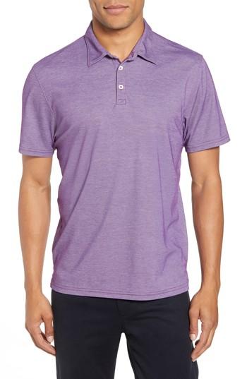 Men's Zachary Prell Caldwell Pique Trim Fit Polo - Purple