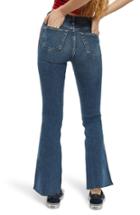 Women's Topshop Moto Jamie Side Stripe Flared Jeans W X 30l (fits Like 25-26w) - Blue