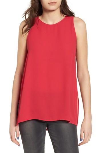 Women's Lush Side Slit Tank, Size - Red