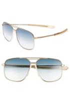 Women's Rag & Bone Caravan 62mm Oversize Aviator Sunglasses - Semi Matte Gold