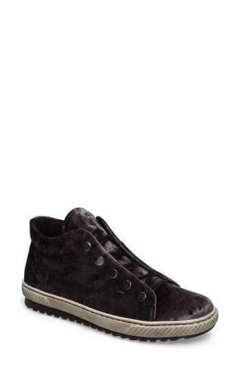 Women's Gabor Mid Top Velvet Sneaker M - Grey