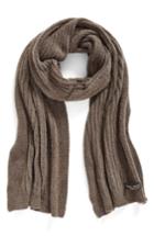 Women's Barefoot Dreams Cozychic Lite Ribbed Scarf, Size - Brown