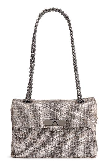 Kurt Geiger London Mayfair Quilted Tweed Shoulder Bag - Metallic