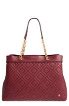 Tory Burch Lousia Lambskin Leather Tote - Red