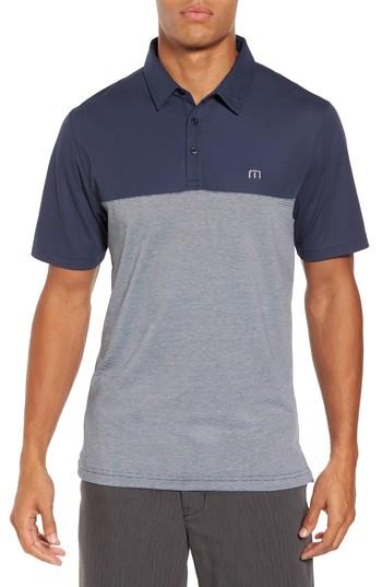 Men's Travis Mathew Sivanish Pique Polo, Size - Blue