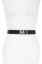 Women's Mcm Reversible Belt, Size - Black