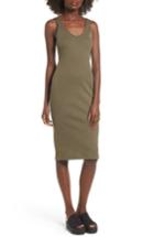 Women's Ribbed Body-con Midi Dress - Green