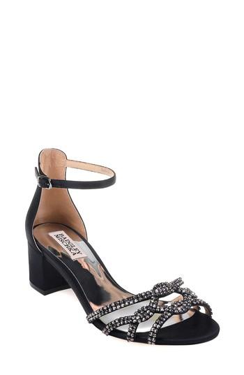 Women's Badgley Mischka Sonya Block Heel Sandal .5 M - Black