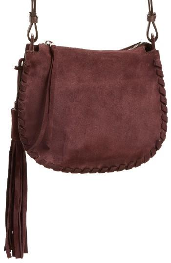 Allsaints Mori Suede Crossbody Bag - Purple