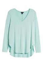 Women's Halogen V-neck Tunic, Size - Blue