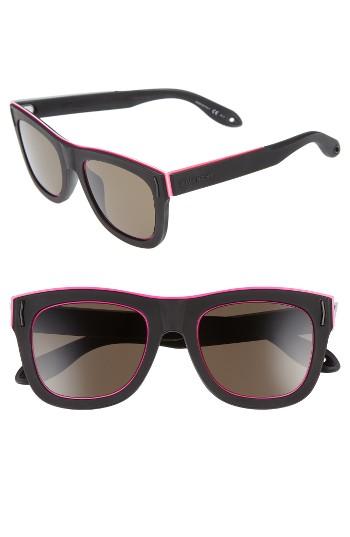 Men's Givenchy 7016/s 52mm Sunglasses - Black Rubber/ Brown