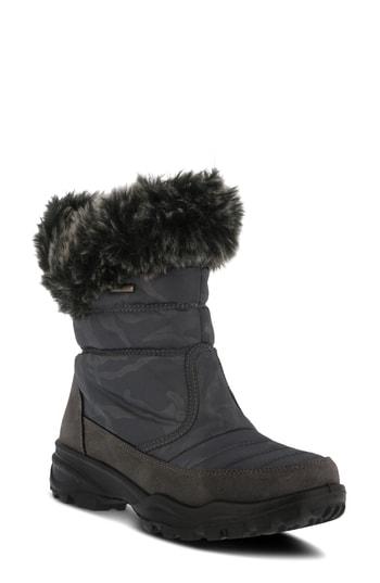 Women's Spring Step Korine Waterproof Faux Fur Bootie .5-6us / 36eu - Grey