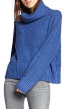 Women's Sanctuary Cowl Neck Shaker Sweater - Blue