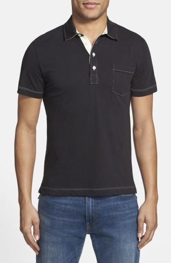 Men's Billy Reid Pensacola Slim Fit Polo - Black