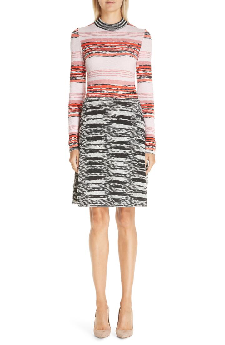 Women's Missoni Mixed Pattern Wool Blend Dress Us / 42 It - Red