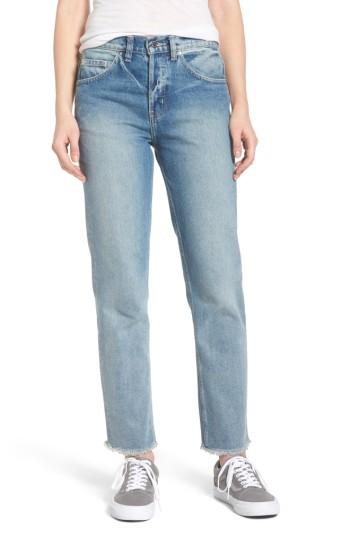 Women's Obey Sundays Straggler High Waist Jeans - Blue