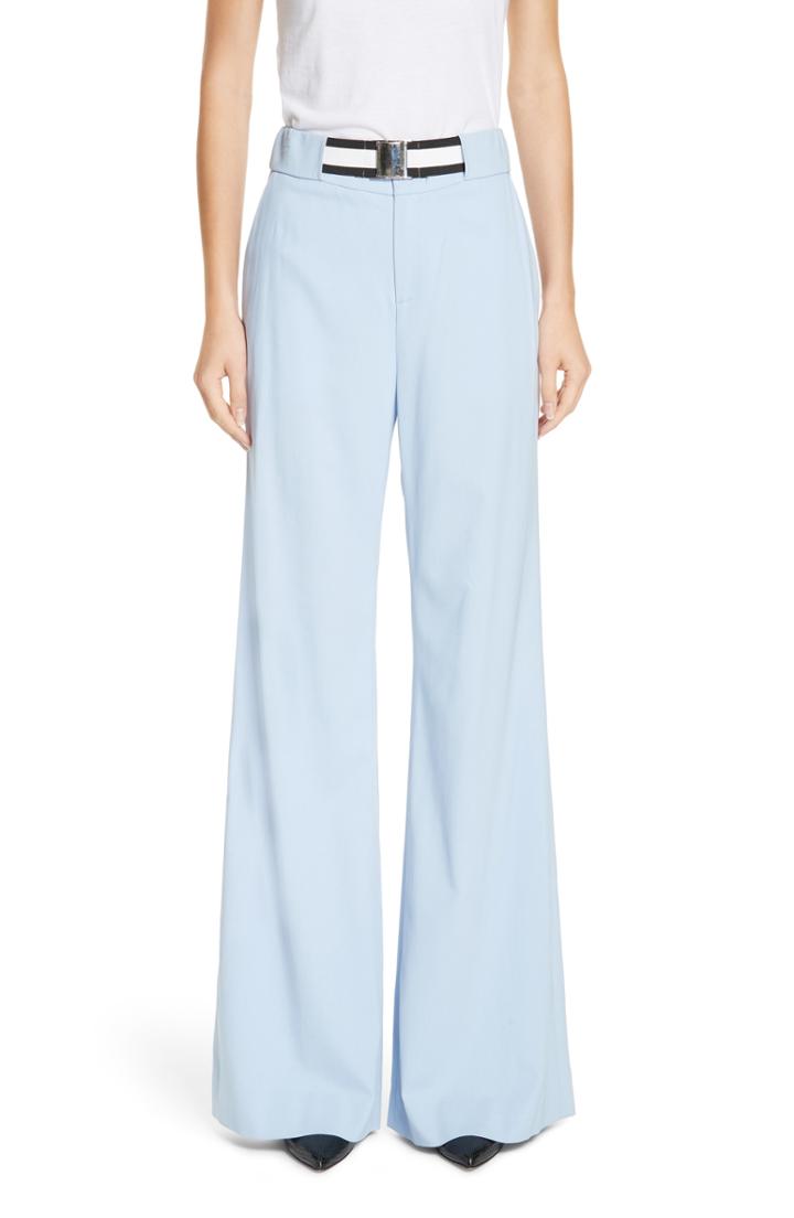 Women's Veronica Beard Maldon Belted Wide Leg Pants