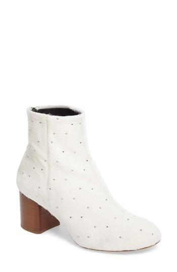 Women's Rag & Bone Drea Genuine Calf Hair Block Heel Bootie Us / 36eu - White