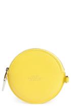 Women's Smythson Circle Leather Coin Purse - Yellow