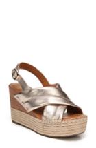 Women's Sarto By Franco Sarto Niva Espadrille Wedge Sandal .5 M - Metallic