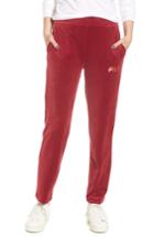 Women's Fila Oriana Velour Track Pants - Red