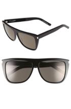 Men's Saint Laurent 'flattop' 59mm Sunglasses - Black/ Black/ Smoke