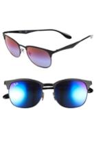 Women's Ray-ban Highstreet 53mm Sunglasses - Black/ Blue