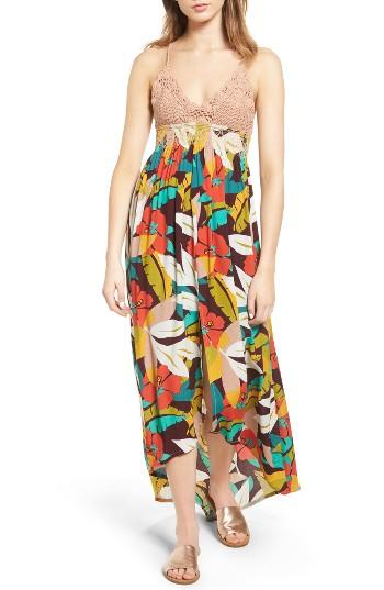 Women's Astr The Label Paola Crochet Maxi Dress - Beige