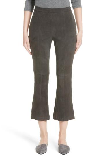 Women's St. John Collection Stretch Suede Capri Pants