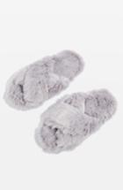 Women's Topshop Dolly Faux Fur Slippers - Grey