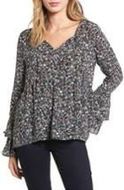 Women's Hinge Bell Sleeve Top, Size - Black