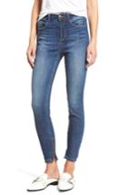 Women's Sp Black Zip Hem High Waist Skinny Jeans
