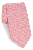 Men's Salvatore Ferragamo Debby Penguin Print Silk Tie, Size - Pink