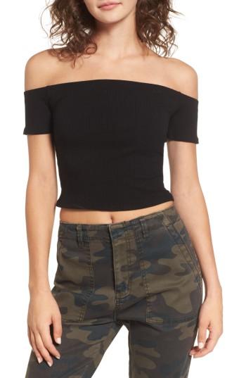 Women's Afrm Frankie Off The Shoulder Top - Black