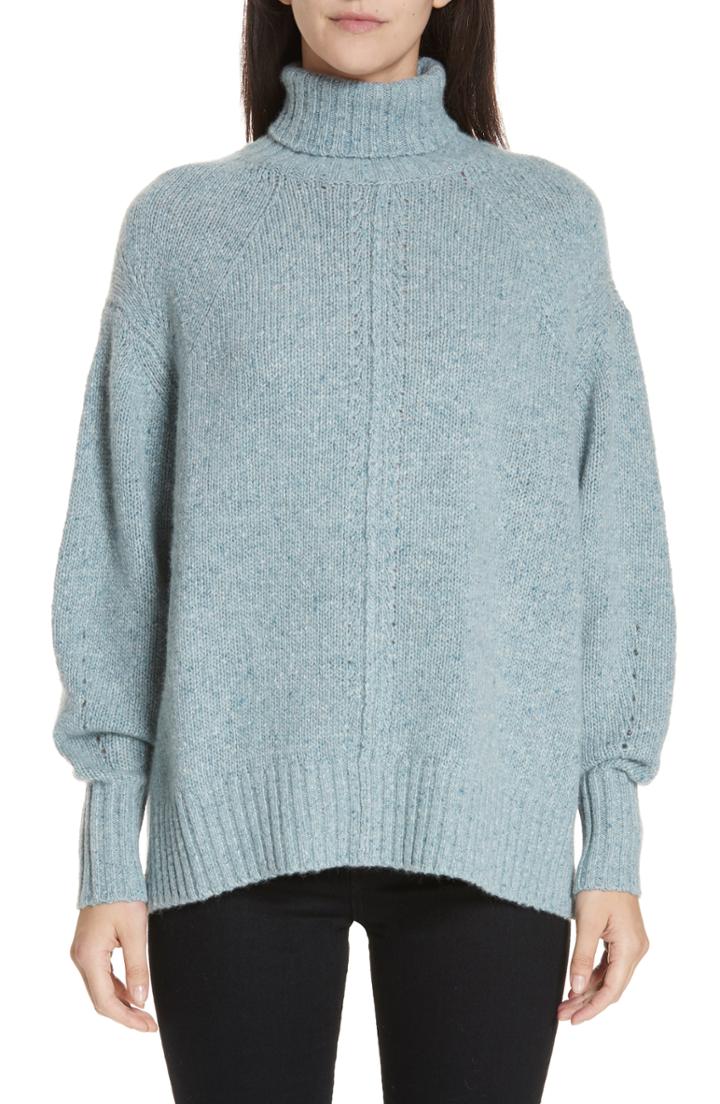 Women's Isabel Marant Harriett Cashmere Turtleneck Sweater Us / 36 Fr - Blue