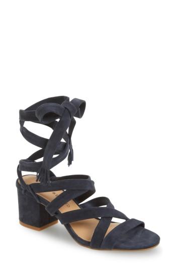 Women's Lucky Brand Idalina Block Heel Sandal .5 M - Blue