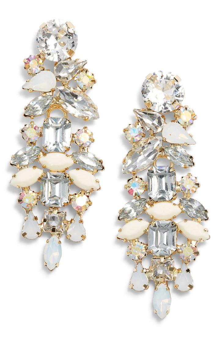 Women's Stella + Ruby Mini Dynasty Crystal Drop Earrings