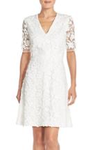Women's Adrianna Papell Lace Mesh Fit & Flare Dress