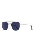 Men's Prive Revaux The Yorker Polarized Navigator Sunglasses - Silver / Blue Mirror
